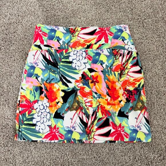 Swing Control Pants - Swing Control Skort Golf Women 8 Tropical Floral Colorful Tummy Control Athletic